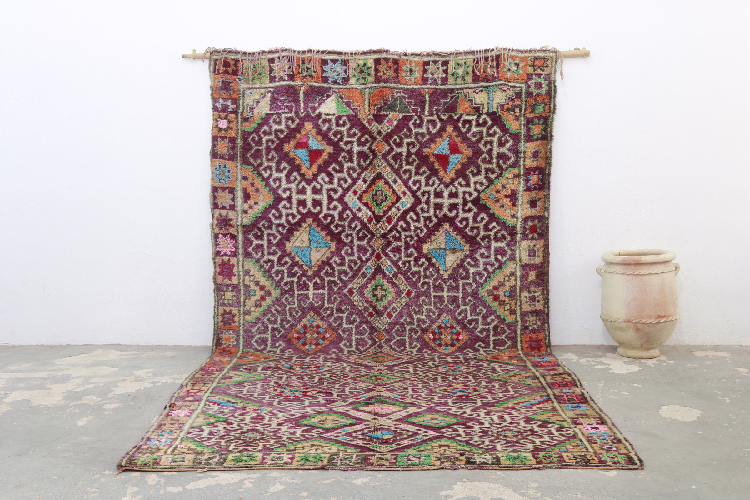 Berber Vintage « Plum Lattice » - Image 1