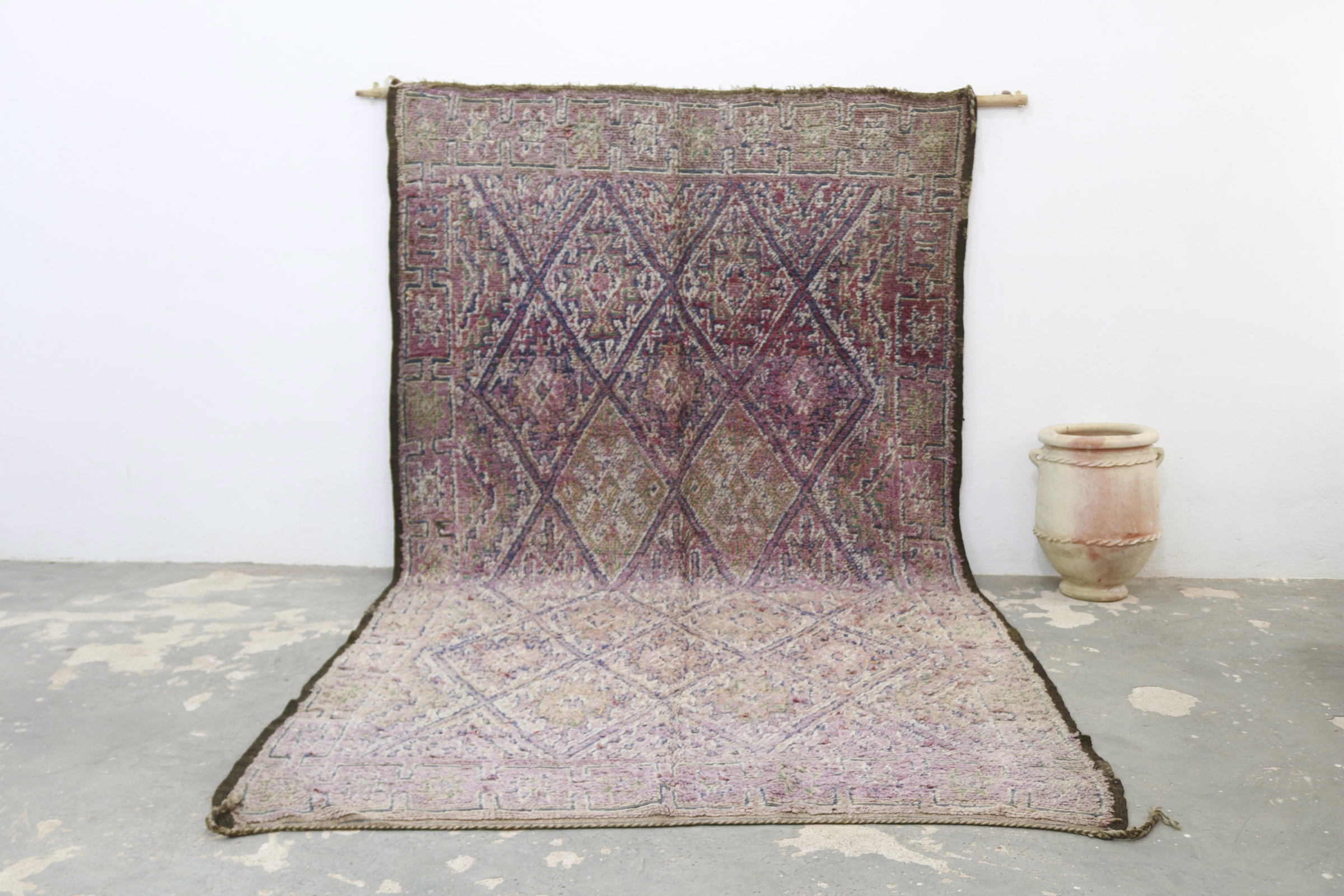 Berber Vintage "Mauve Lattice" - Image 1